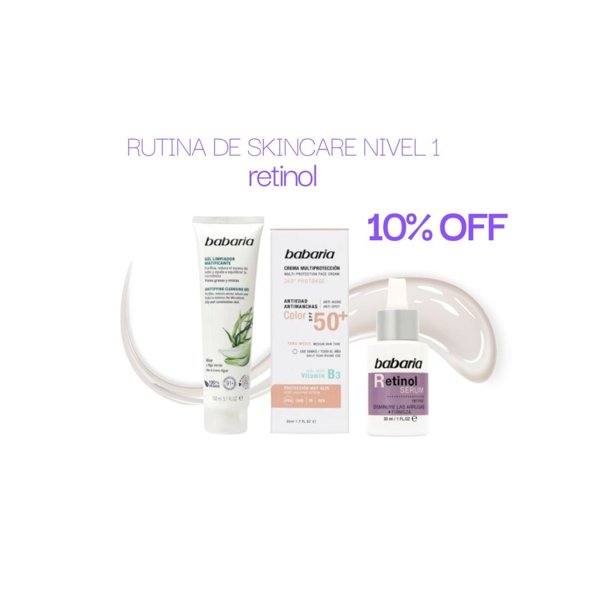 Rutina de skincare NIVEL 1 - Retinol 