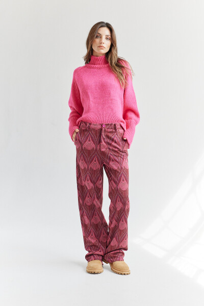 Pantalon Abstracto Rosa