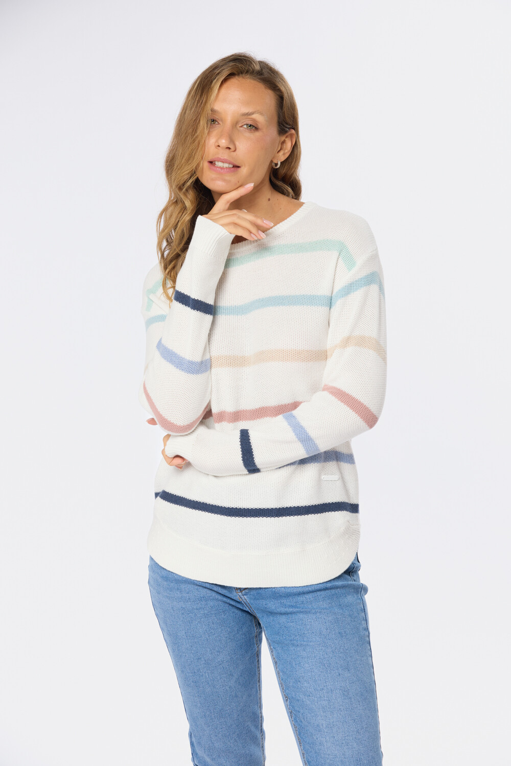 BUZO TEJIDO RAYADO Blanco