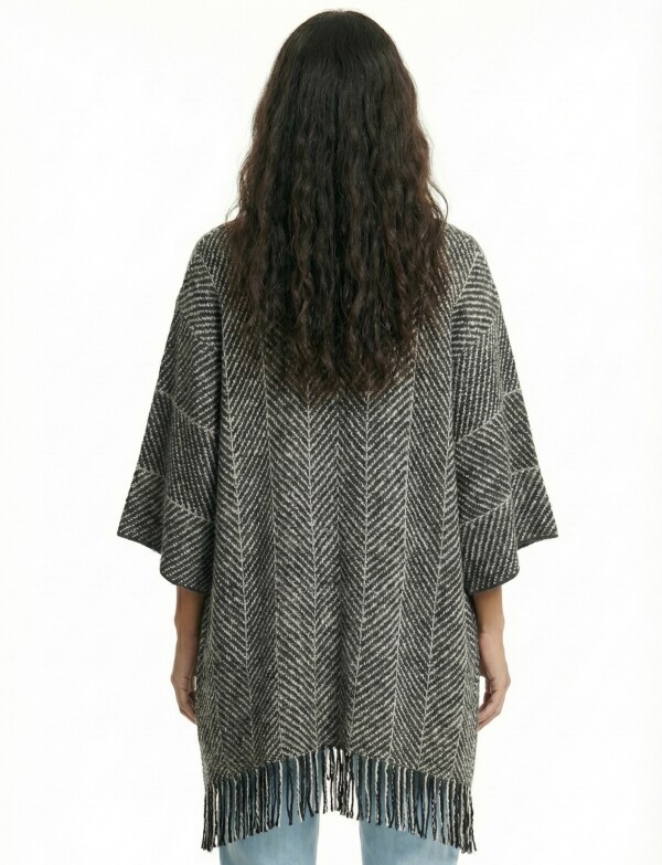 Kimono Herringbone NEGRO/GRIS