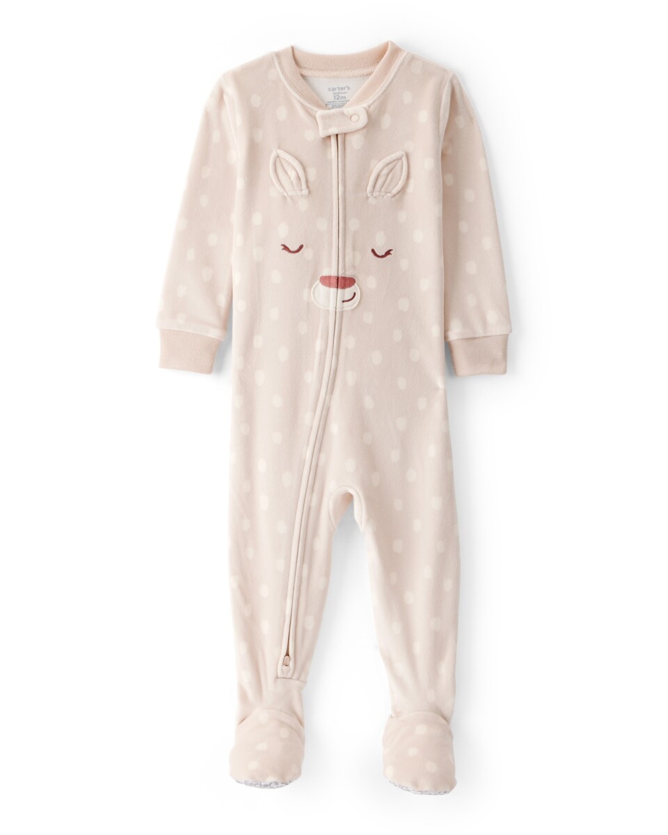 Pijama una pieza de DreamPlush, con pie, estampa ciervo 