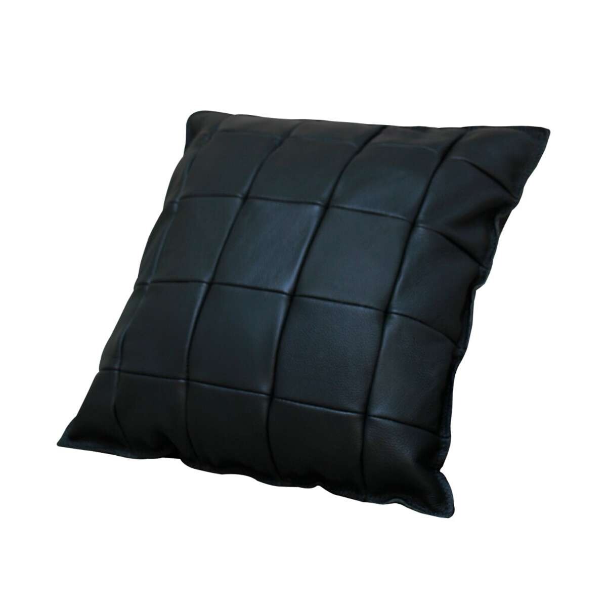 Almohadón Cuero 48x48cm Lisa - Negro 