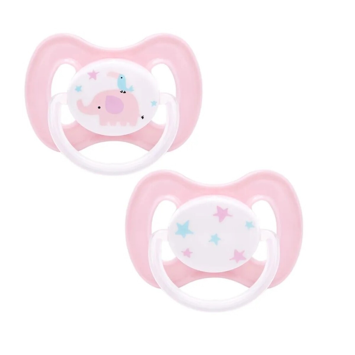 Pack x2 Chupetes - Elefante rosa 