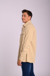 Sobrecamisa de gabardina Beige