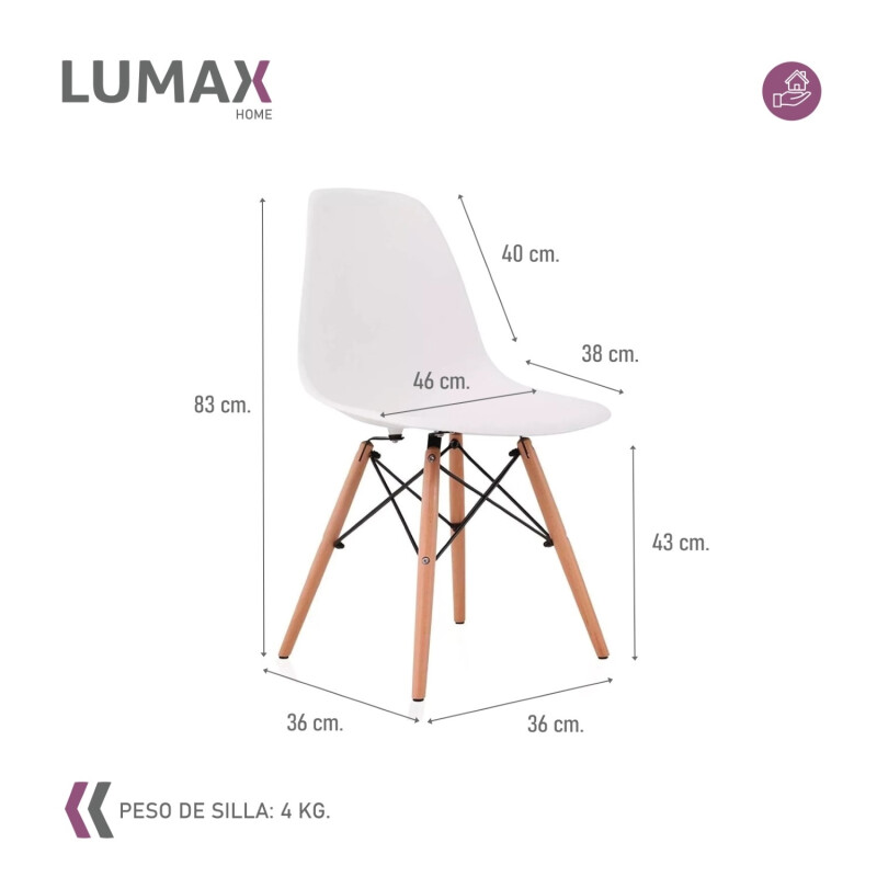 Sillas Eames Lumax Colorido Innovador Moderno Liso