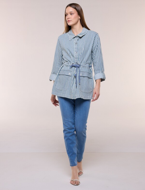 Chaqueta Con Cintura Ajustable AZUL/MULTI