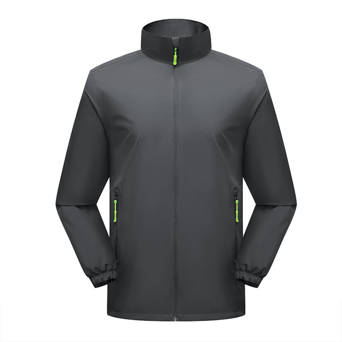Campera Rompeviento e Impermeable Elastizada Unisex - Gris Oscuro 