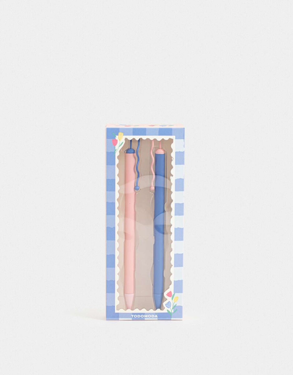 Set De Lapiceras - Combinacion Multicolor 