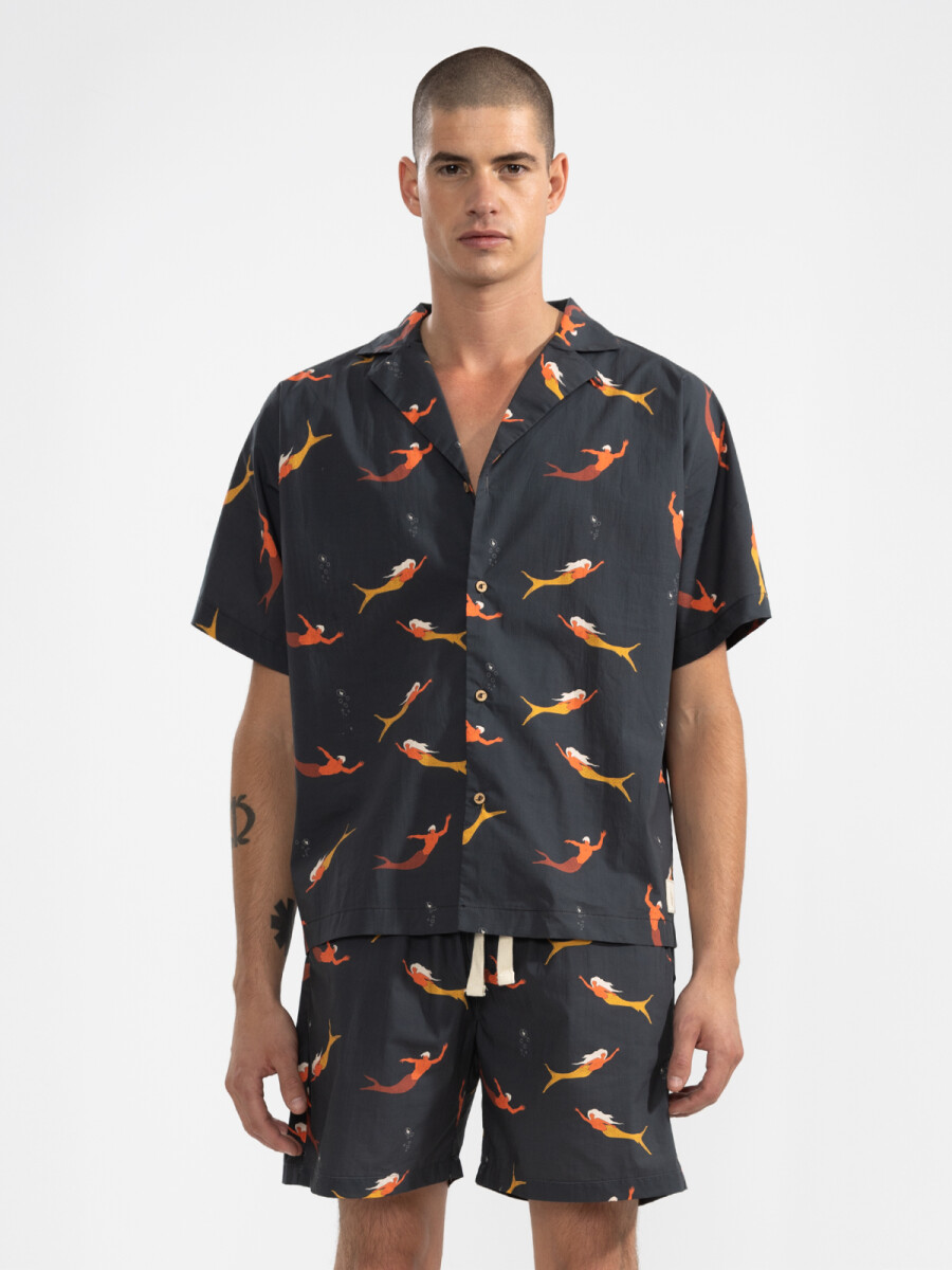 CONVERTIBLE CAMP-COLLAR SHIRT 