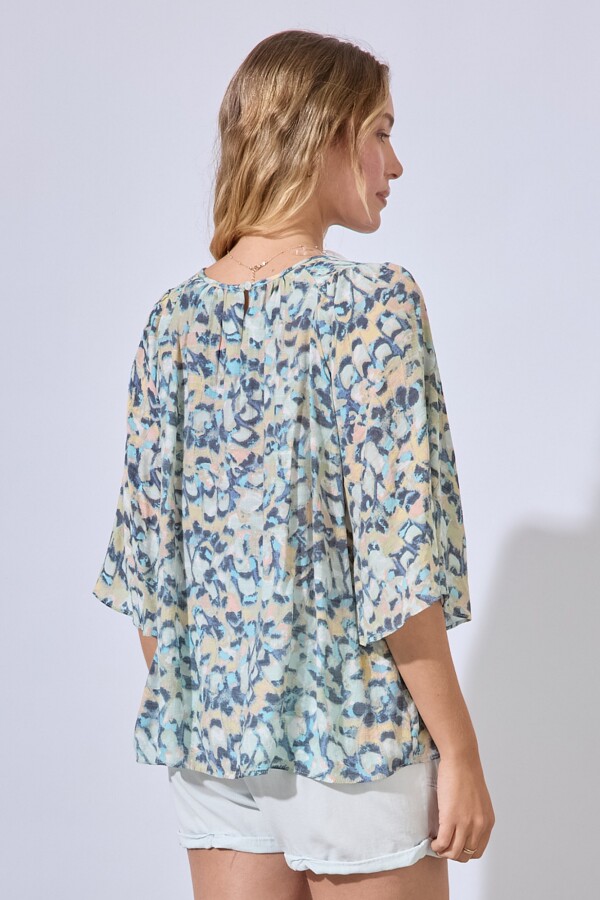 Blusa Print MULTI/CELESTE