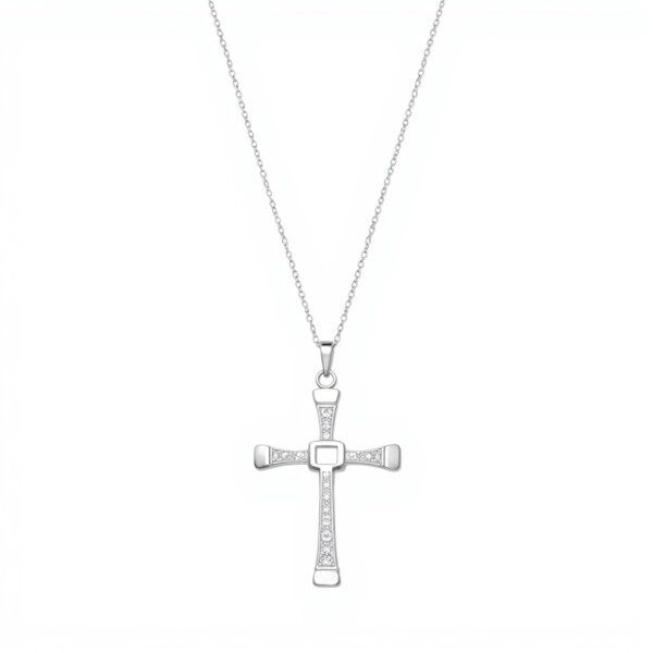 Dije cruz - Plata 925 - zirconias - CP4652 conpiedra