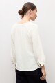 Blusa plumeti escote V crudo