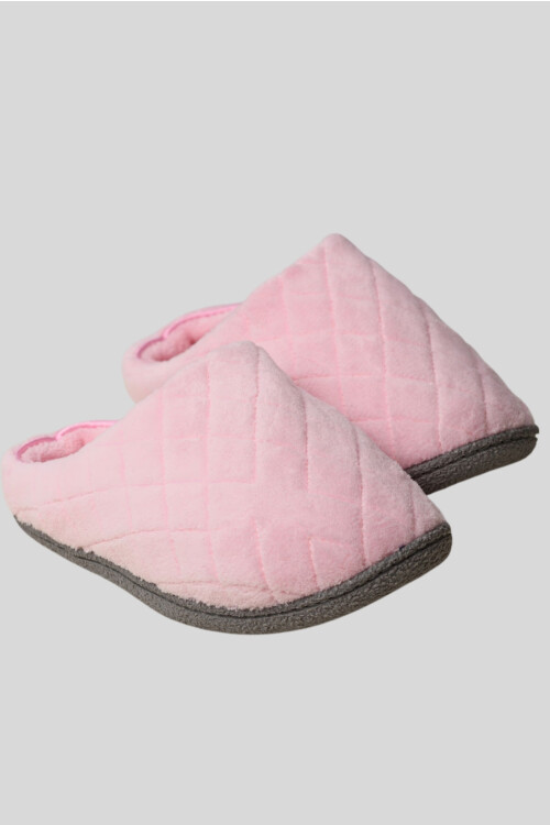 PANTUFLA ROMBOS ROSADO