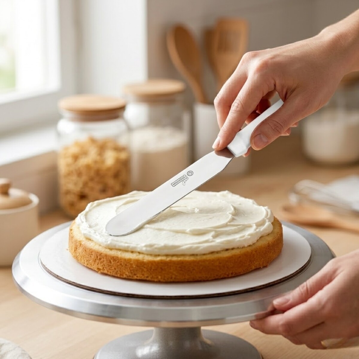 Espátula repostera de acero inoxidable - BLANCO 