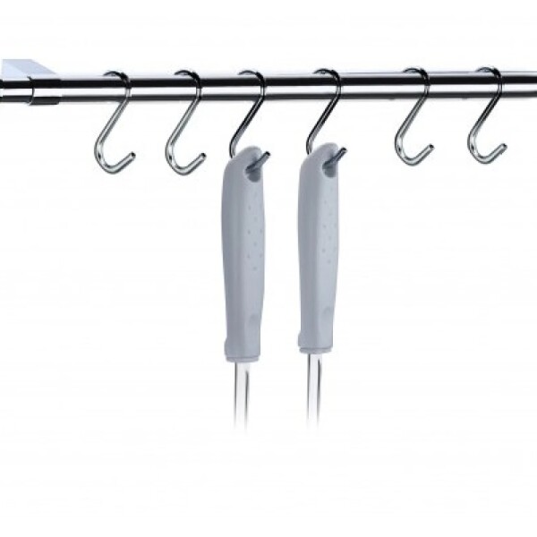 SET 6 GANCHOS P/BARRA ACERO INOX. SET 6 GANCHOS P/BARRA ACERO INOX.