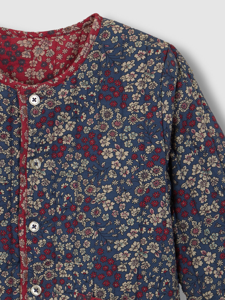 Chaqueta Acolchada Reversible Azul Viejo