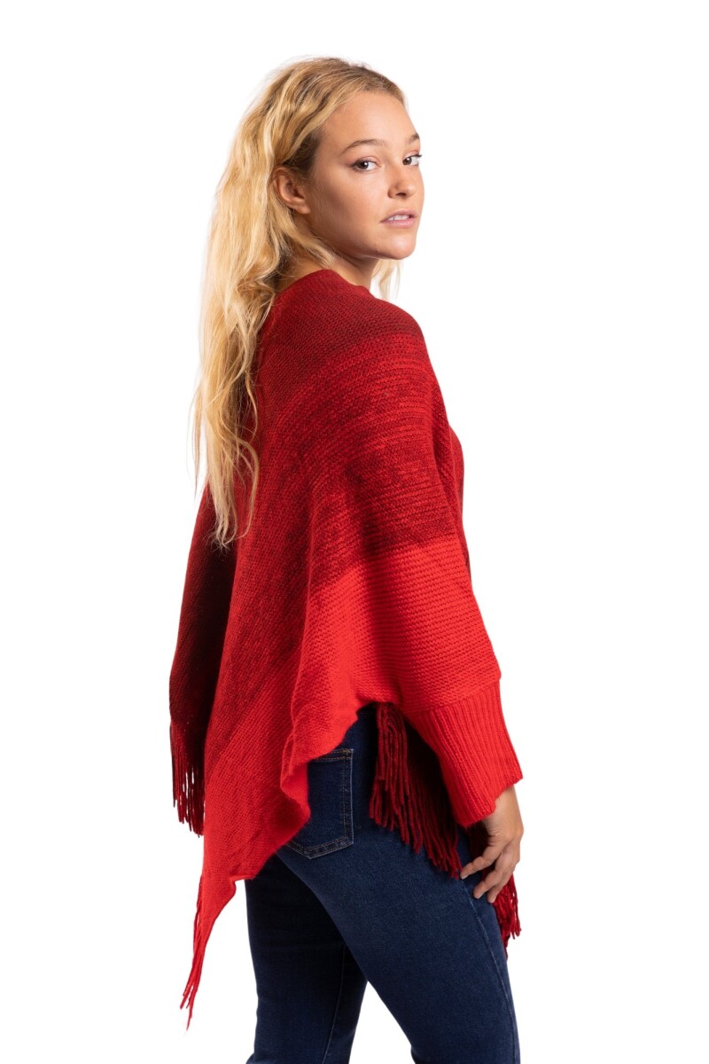 CHERRY PONCHO - RED 