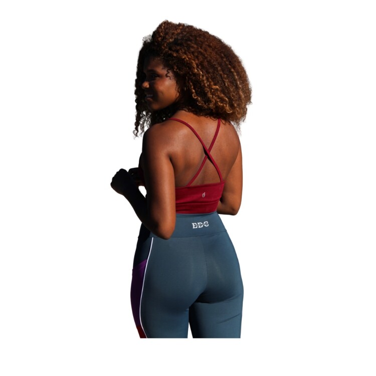 CALZA POWERFIT CON BOLSILLOS GRIS - AZULADO
