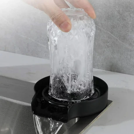 ENJUAGADOR DE VASO PARA PILETA DE COCINA EN NEGRO MATE 000
