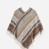 Poncho jacquard con flecos GRIS