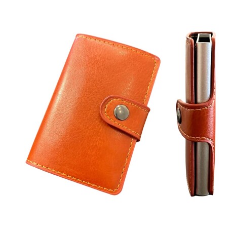 Tarjetero Billetera Bloqueo Rfid Anti Clonacion Color marrón claro