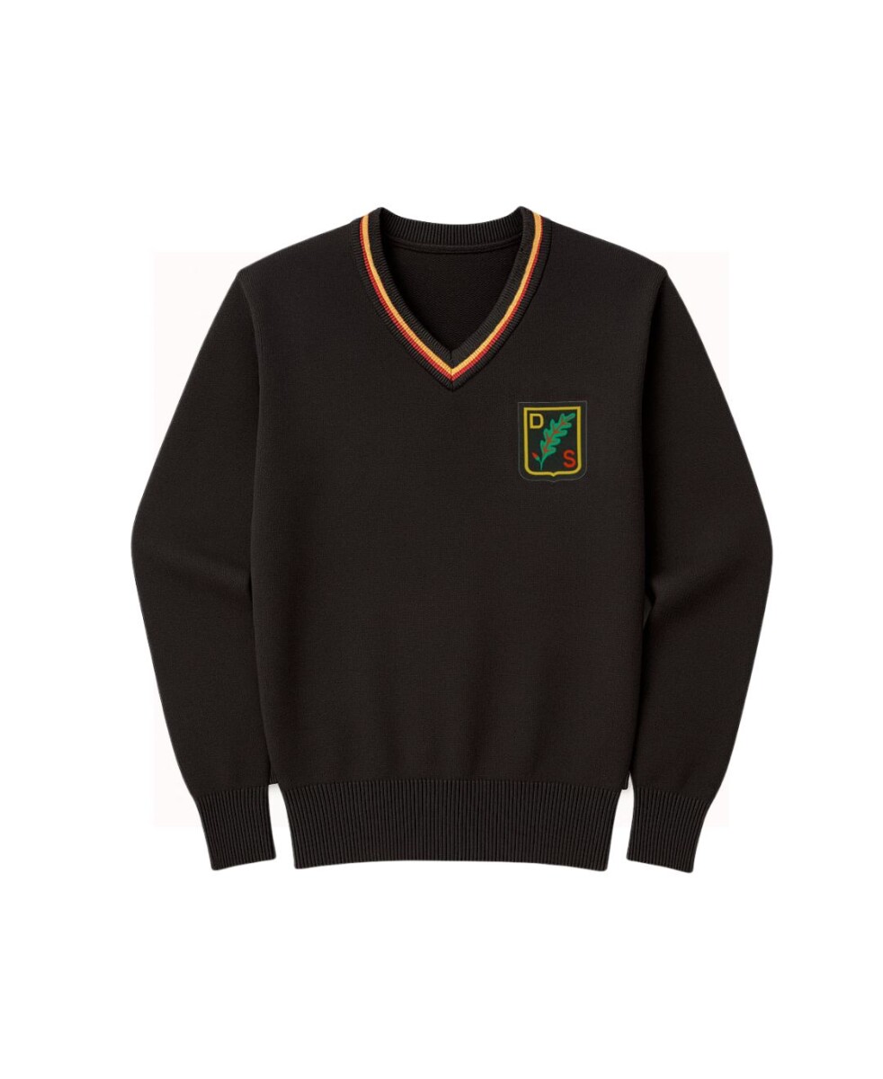 Sweater escote V Alemán - Negro 