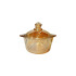 Olla fuente de vidrio ámbar c/tapa Olla Fuente De Vidrio ámbar C/tapa
