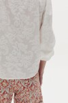 Camisa Gaia en Algodón White Cross Stitch