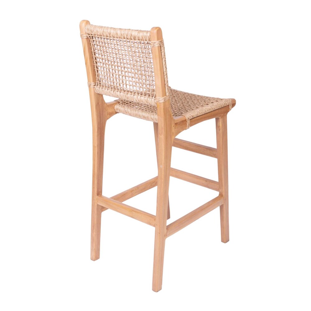 SILLA BAR MADERA NATURAL-BEIGE CURAZAO