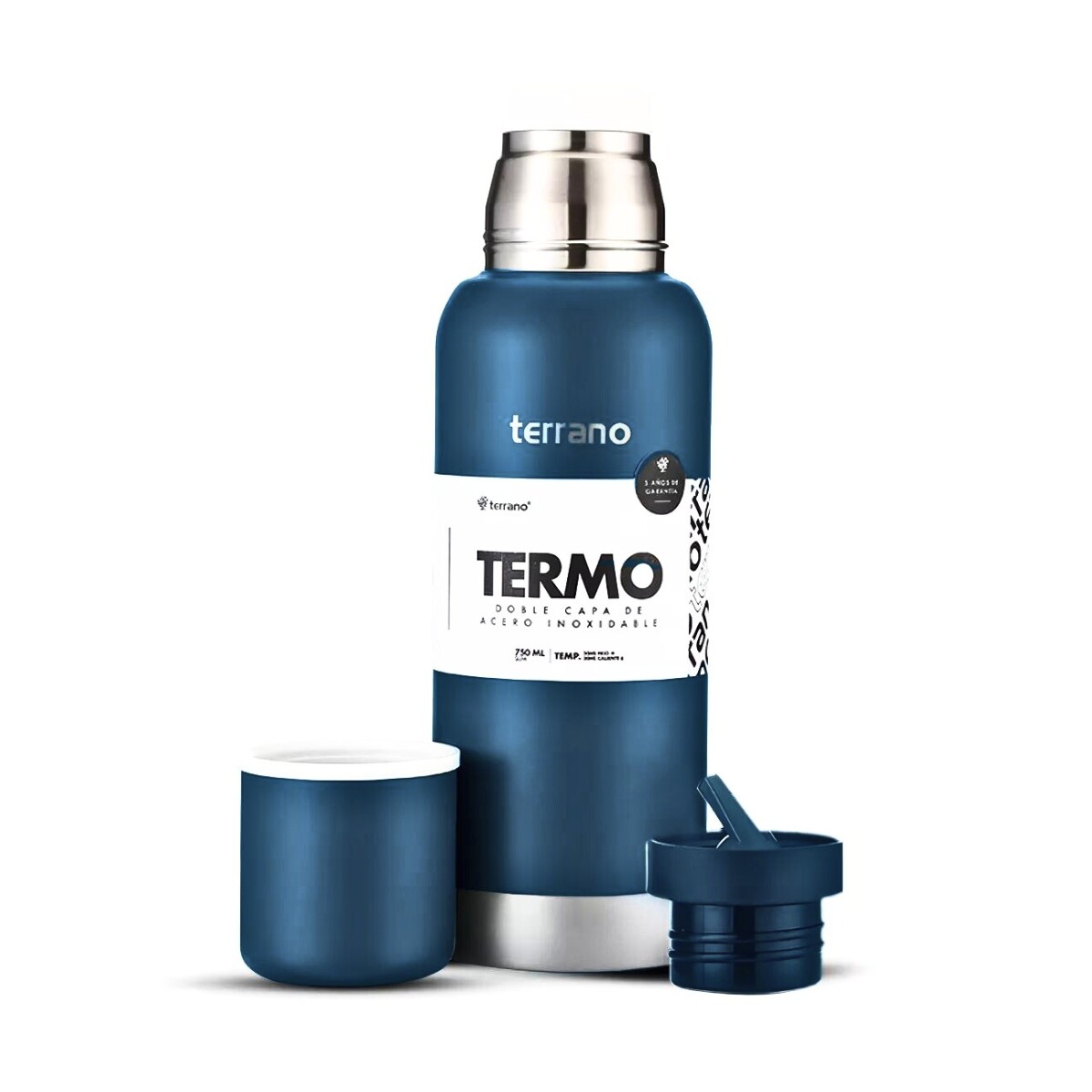 Termo Terrano 750ML Premium Slim - AZUL 