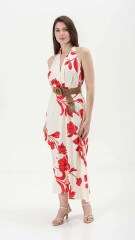 VESTIDO FLOR ROJO
