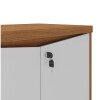 Ropero Bajo 4 Puertas Ymir Blanco/castaño Ropero Bajo 4 Puertas Ymir Blanco/castaño