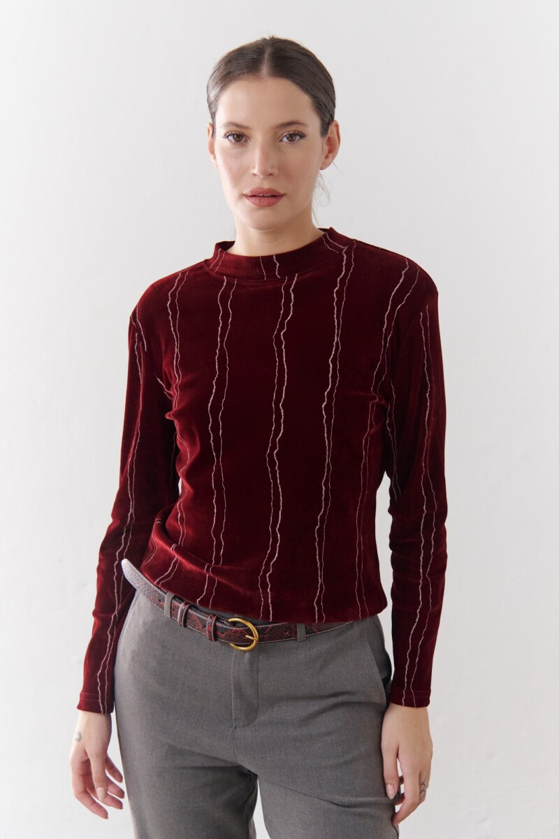 POLERA DUO BURDEOS