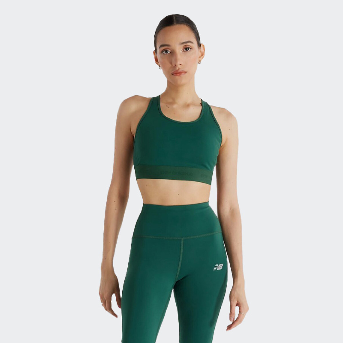 Top New Balance Sleek Medium Support - Verde 