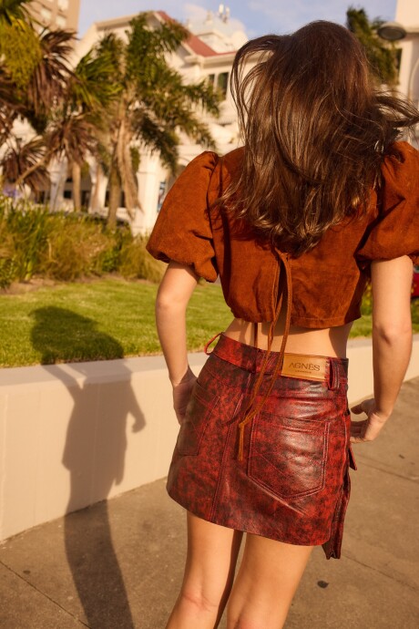 Mini Pocket Skirt óxido Rojo