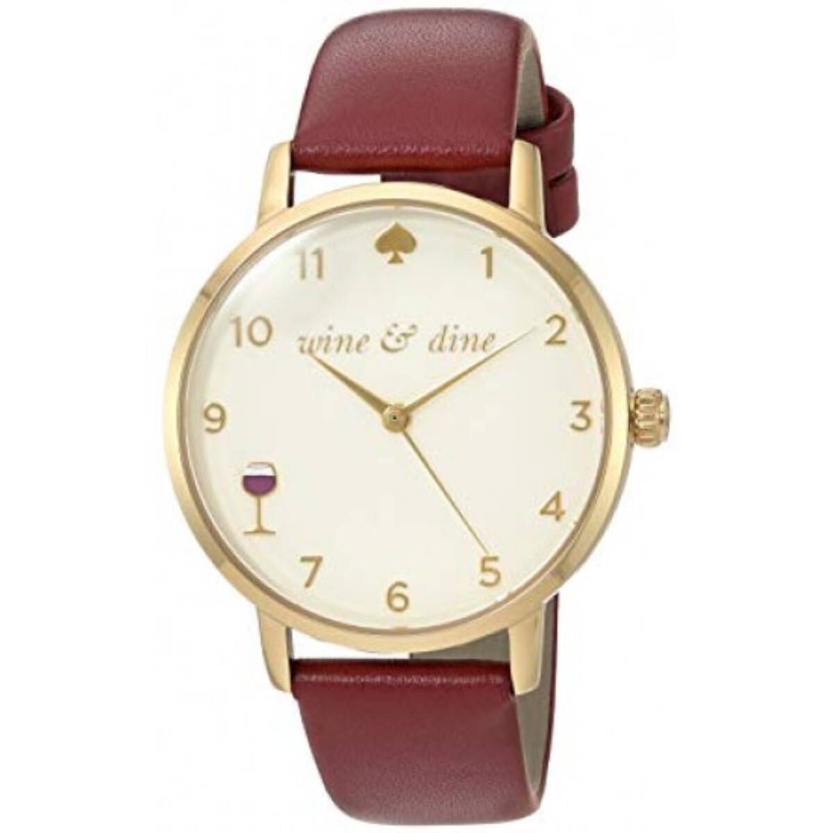 Reloj Kate Spade Clasico Cuero Bordeaux 