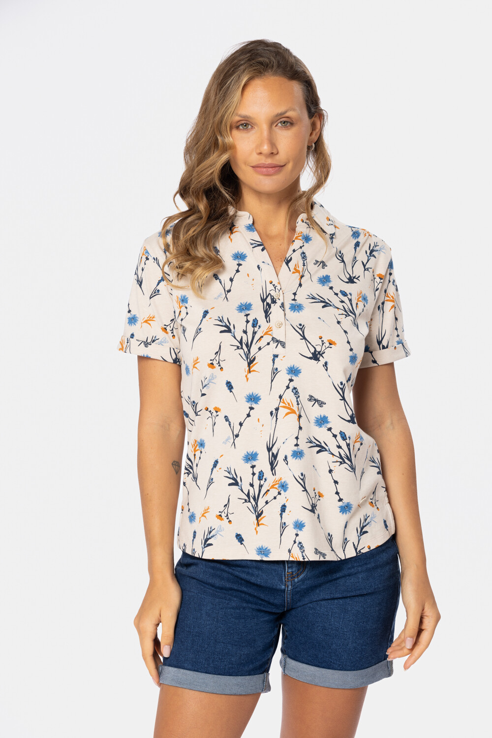 CAMISA ESTAMPADA Beige
