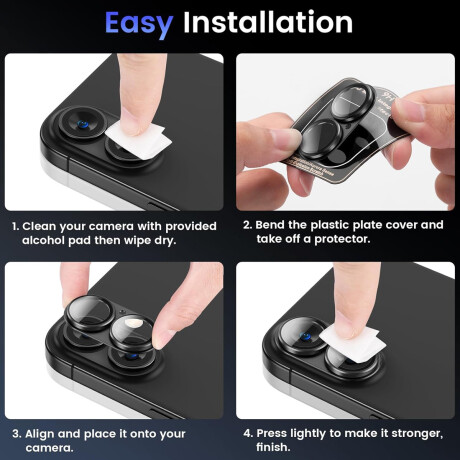 Protector Para Cámara IPhone 17 Negro Protector Para Cámara IPhone 17 Negro
