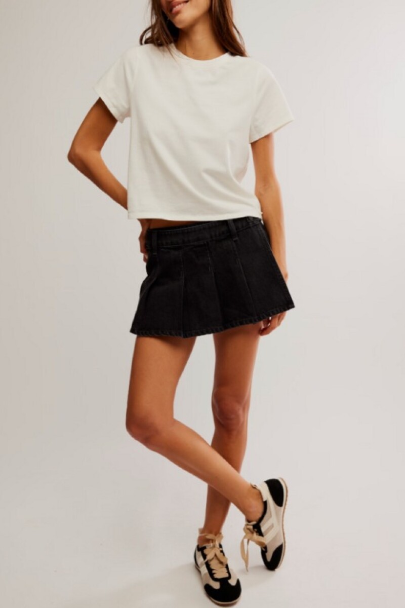 SKORT DENIM Negro