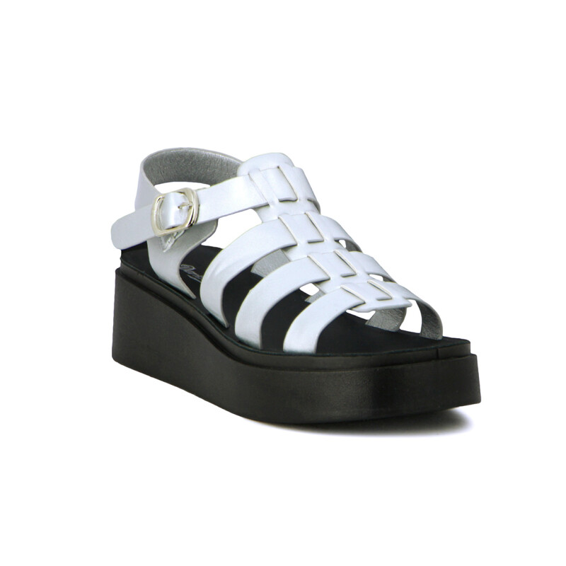 Sandalias Mujer Darkness Con Pulsera Y Hebilla Plata