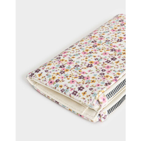 Billetera Fichero Flores Estampado Flores