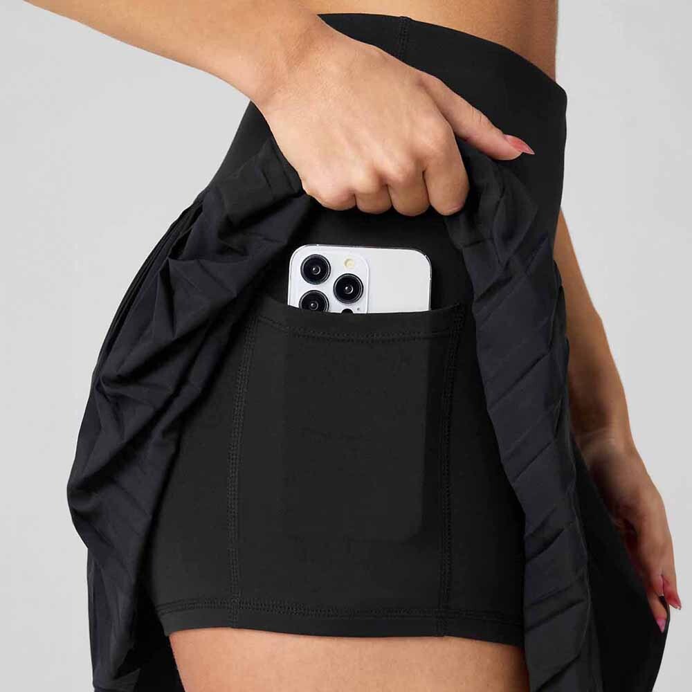 Falda Con Malla Hot Shot Pleated Skirt Classic Mini Mujer Black