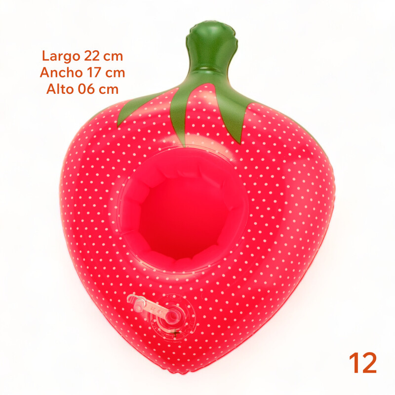 Inflable Posa Vaso Bebida Para Piscina Variedad Diseños Fresa