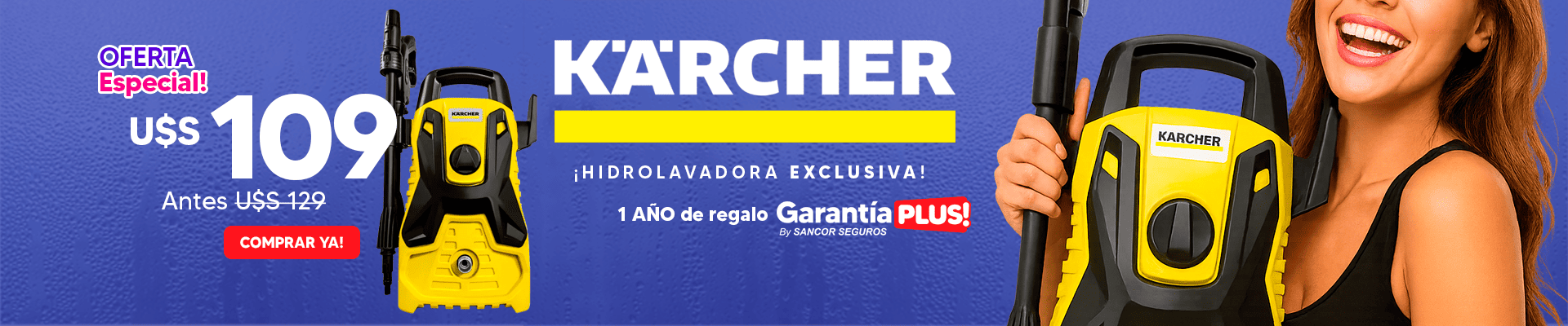 ¡Oferta Hidrolavadora Karcher con 2 AÑOS de Garantía!