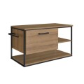 MUEBLE DE BAÑO SUSPENDIDO 80 CM S/BACHA - MIEL/NEGRO MUEBLE DE BAÑO SUSPENDIDO 80 CM S/BACHA - MIEL/NEGRO