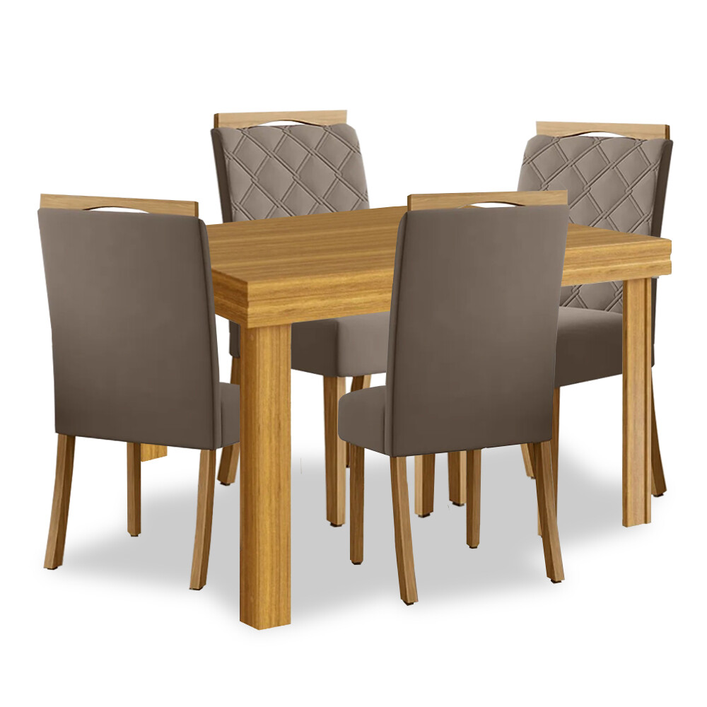 JUEGO DE COMEDOR MESA EN MADERA MACIZA Y 4 SILLAS TAPIZADAS JUEGO DE COMEDOR MESA EN MADERA MACIZA Y 4 SILLAS TAPIZADAS