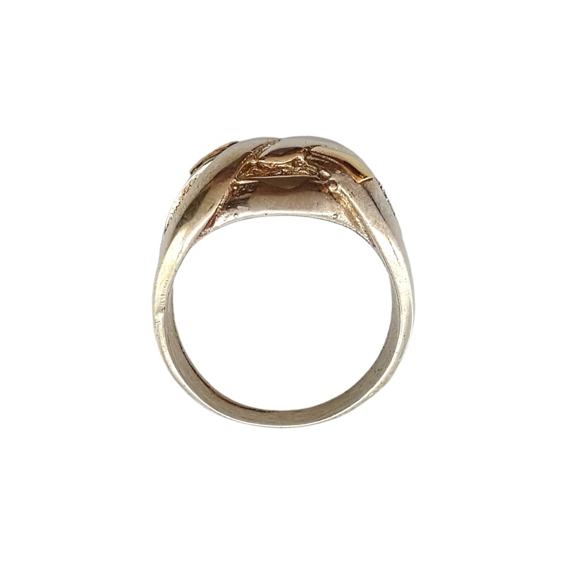 Anillo Varios-Plata y Oro-Sin Piedra-AN5048 sinpiedra