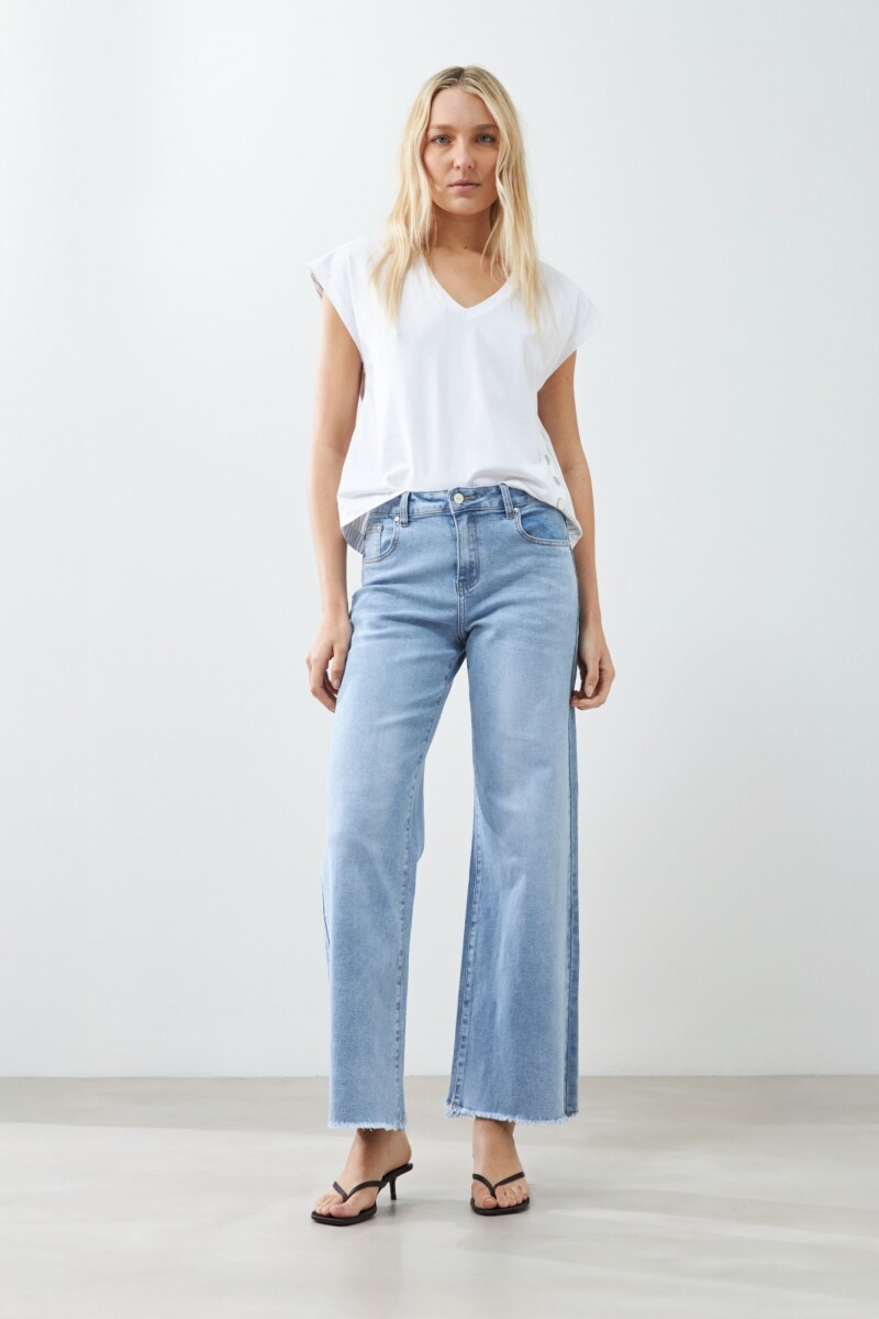 Jean wide leg Sil jean claro