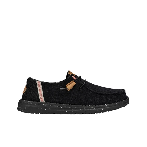 Calzado Hey Dude Wendy Washed Canvas Negro