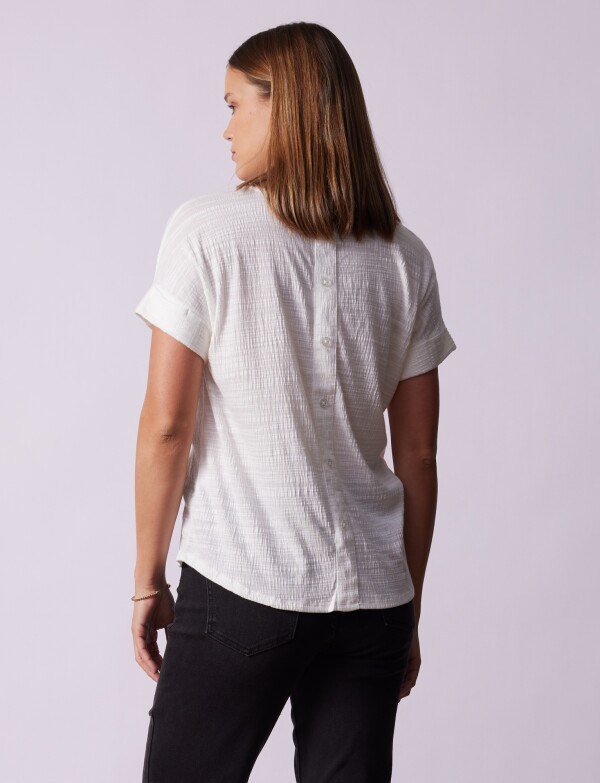 Remera Botones CRUDO
